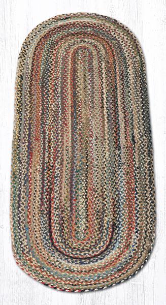 Capitol Earth Rugs Random Traditional Braided Rug, Oval 2' x 6'