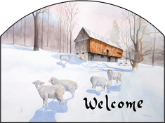 Clear Springs Welcome Garden Sign, Heritage Gallery, Sheep