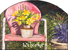 Daffodils Garden Slate Sign 