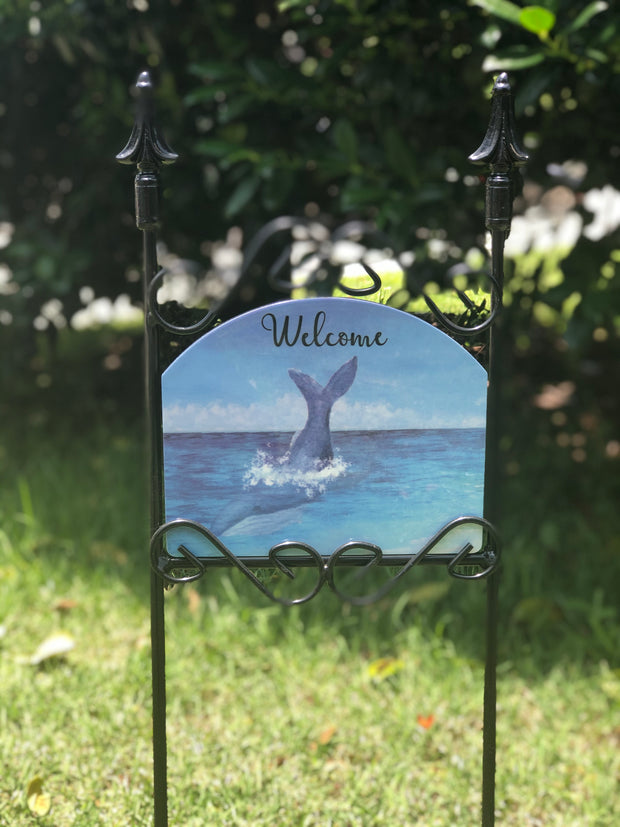 Whale Garden Sign