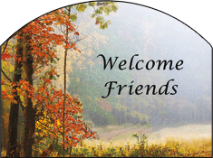 Fall Trees Welcome Friends Garden Sign, Heritage Gallery
