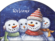 Flakes Family Snowman Welcome Garden Sign