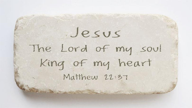 Matthew 22:37 Scripture Stone