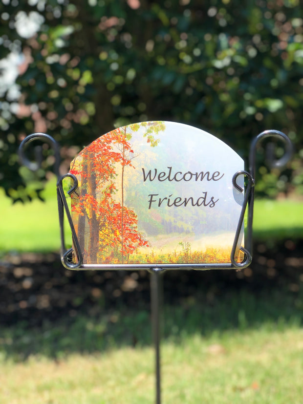 Heritage Gallery Fall Trees Garden Sign
