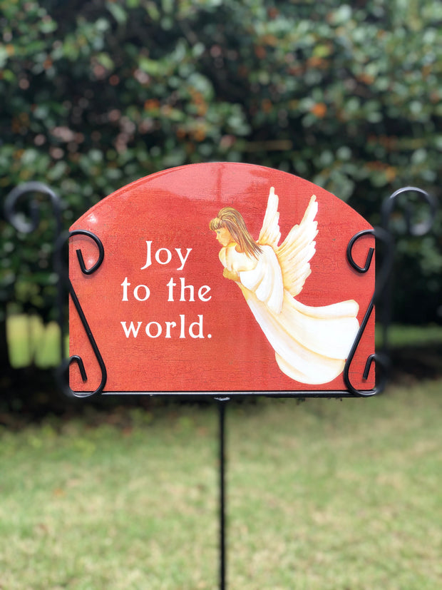 Heritage Gallery Joy to the World Garden Sign