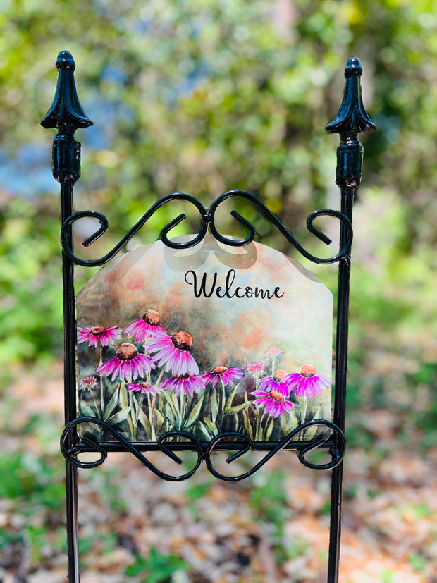 Cone Flowers Garden Sign