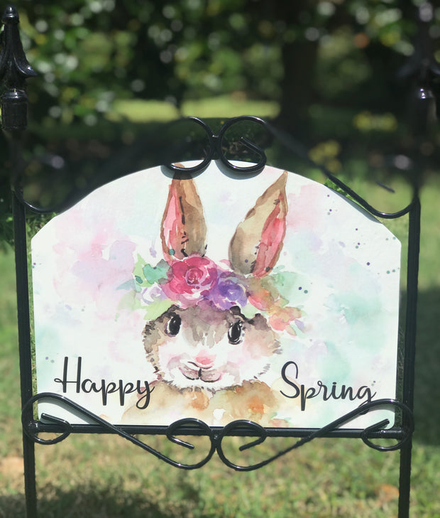 Easter Hat Happy Spring Garden Sign