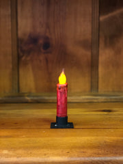 *Battery-Operated 4" LED Dipped Taper Candle with Timer