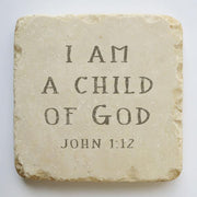 Twelve Stone Art John 1:12 Scripture Stone, small block