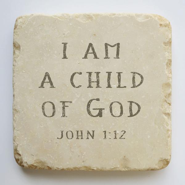 Twelve Stone Art John 1:12 Scripture Stone, small block