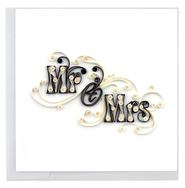 Mr and Mrs Quilling Card