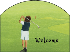 Lady Golfer Garden Sign