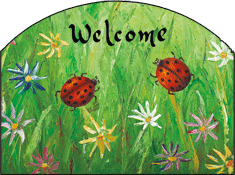 Ladybugs Welcome Garden Sign, Heritage Gallery