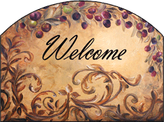 Olive Welcome Garden Sign