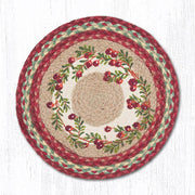 Capitol Earth Rugs Cranberries Printed Jute Placemat 15" Round