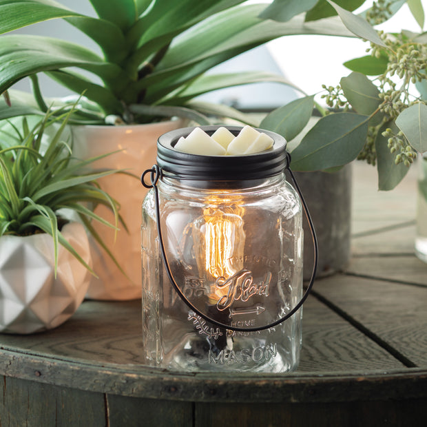 Glass Mason Jar Edison Bulb Tart Warmer