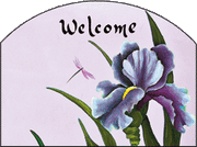 Purple Iris Garden Sign