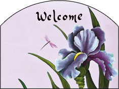Purple Iris Garden Sign