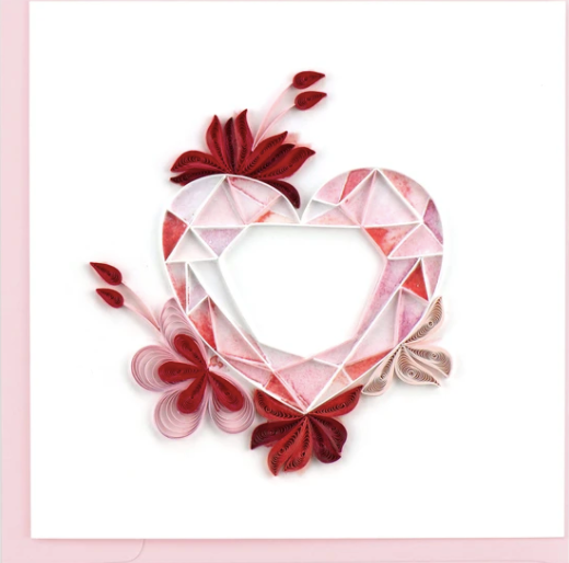 Gemstone Heart Quilling Card