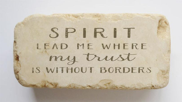 Twelve Stone Art Spirit Lead Me Scripture Stone, Half Block