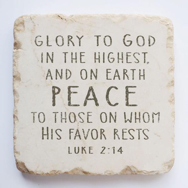 Luke 2:14 Scripture Stone – Cattail Cottage