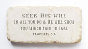 Proverbs 3:6 Scripture Stone