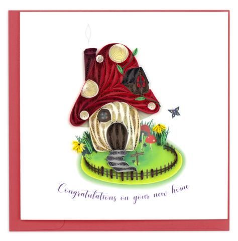 Toadstool Home Quilling Card