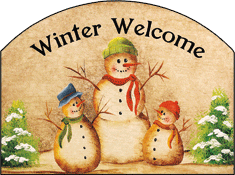 Triple Trouble Snowmen Winter Welcome Garden Sign, Heritage Gallery