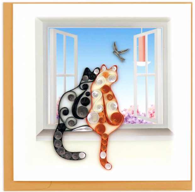 Two Cats Quilling Card