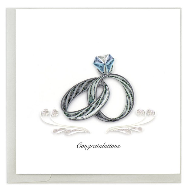 Wedding Rings Quilling Card