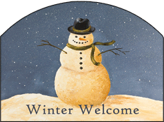 "Weldon" Snowman Winter Welcome Garden Sign, Heritage Gallery