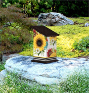 Sunflower Checks Birdhouse
