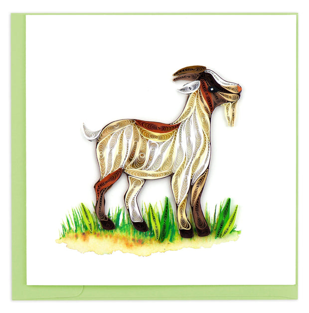 Farm Goat Quilling Card