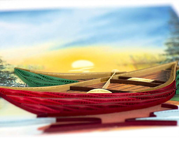 River Canoes Quilling Card