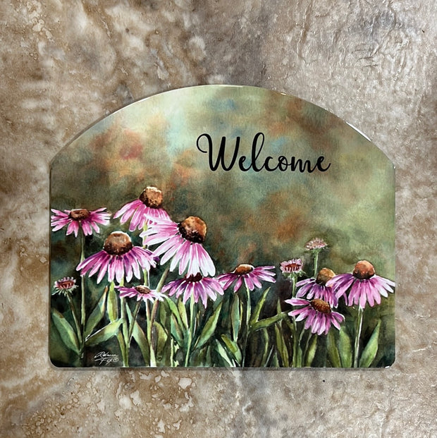 Cone Flowers Garden Sign