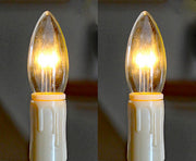 Adjustable Base Window LED Candle Brushed Nickel