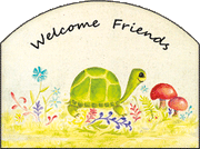 Happy Turtle Welcome Friends Garden Sign, Heritage Gallery