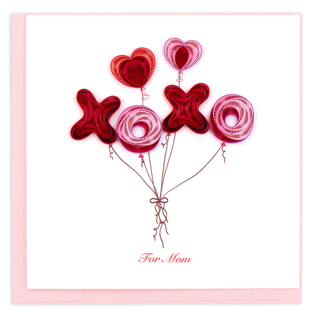Niquea.D XOXO Balloons Valentine's Quilling Card
